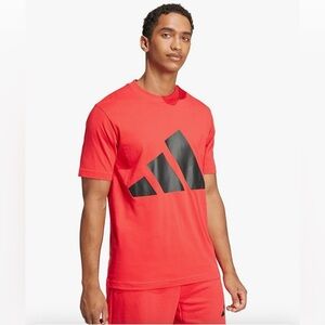 Lot of 3 ADIDAS Men's Multi Sport Short Sleeve T-Shirts red Ruby/black size Lg